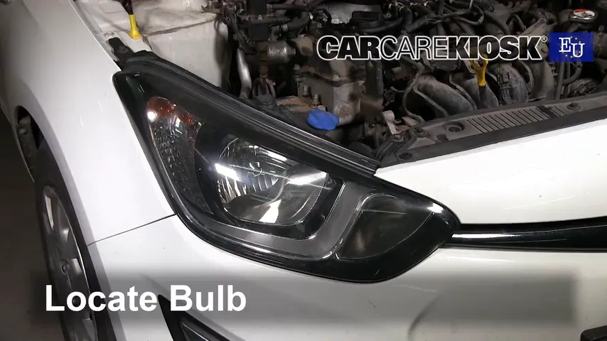 2013 Hyundai i20 Classic 1.2L 4 Cyl. Lights Highbeam (replace bulb)